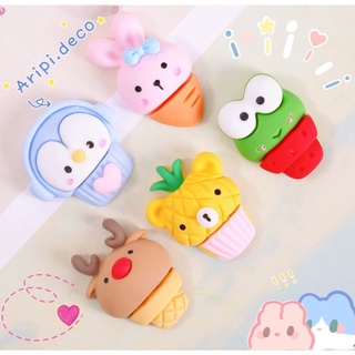 Charm cupcake dễ thương hình thú cưng B92 /Nguyên liệu làm phụ kiện handmade / resin