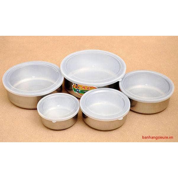 Bộ 5 bát inox cao cấp có nắp đậy