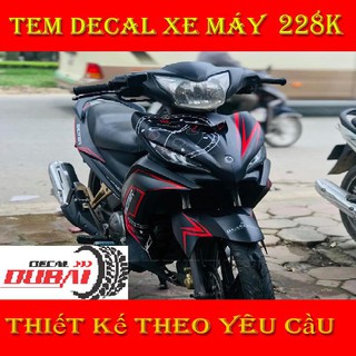 Tem Trùm Exciter 135 Đen Nhám Viền Đỏ