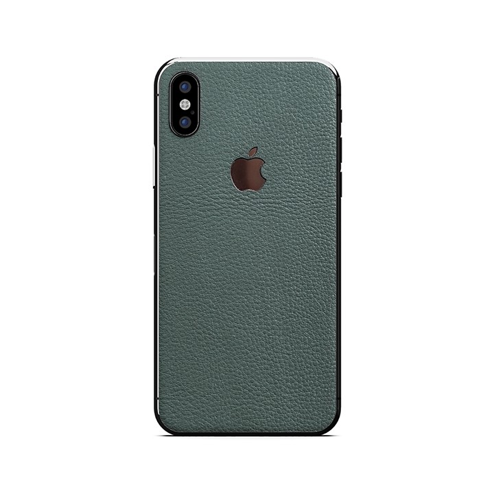 [Hot] Miếng Dán Da Bò Màu Xanh Rêu Nhạt Cho Iphone X / Xs Max