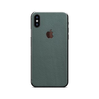 Miếng dán da bò màu xanh rêu nhạt cho iphone x / xs max