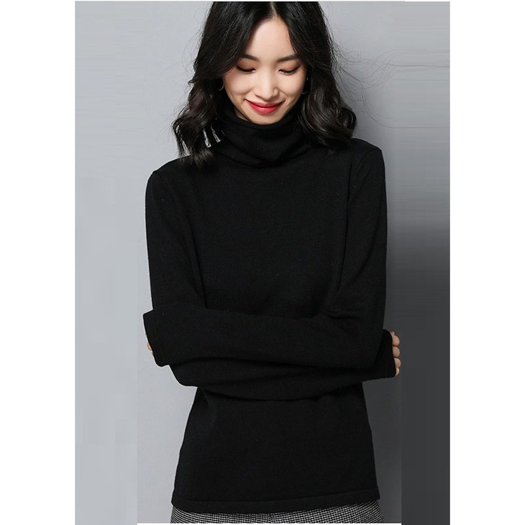 Áo len nữ, áo len cao cổ nữ, chất len mềm mịn không xù không bai, hàng nhập Quảng Châu | BigBuy360 - bigbuy360.vn