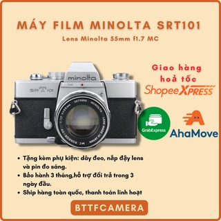 Máy ảnh film Minolta SRT101 + Ống Kính Minolta 55mm F1.7 MC