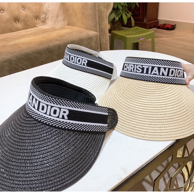 Nón cói đi biển, nón nửa đầu băng rô in chữ phong cách trẻ trung năng động