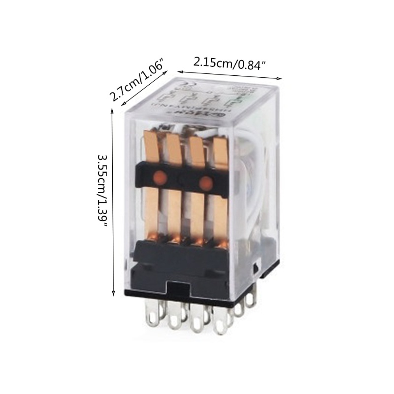 Rơ Le Điện Từ Mini 4NO + 4NC 14 Pin 3A DC12V AC220V DC24V