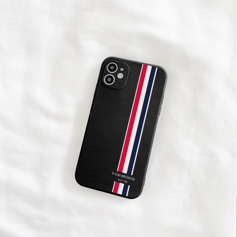 Ốp iphone cạnh vuông 3 sọc phong cách cho 11/11pro/11promax/6/6plus/7/8/7plus/8plus/x/xs/xr/xsmax/12/13/pro/promax-e211