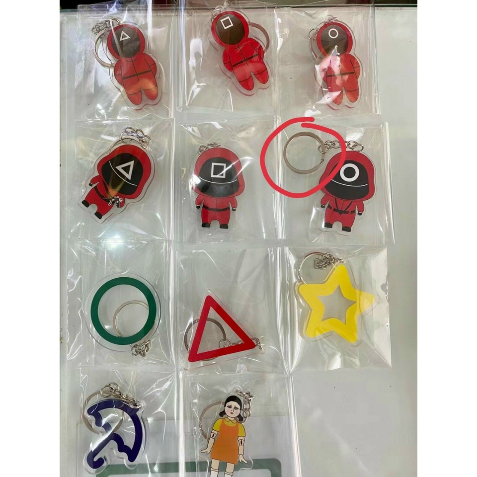 Móc Khóa Con Mực  𝐅𝐑𝐄𝐄𝐒𝐇𝐈𝐏  Móc Khóa Nhân Vật Squid Game Ngộ Nghĩnh - GIA DỤNG HÀ NỘI