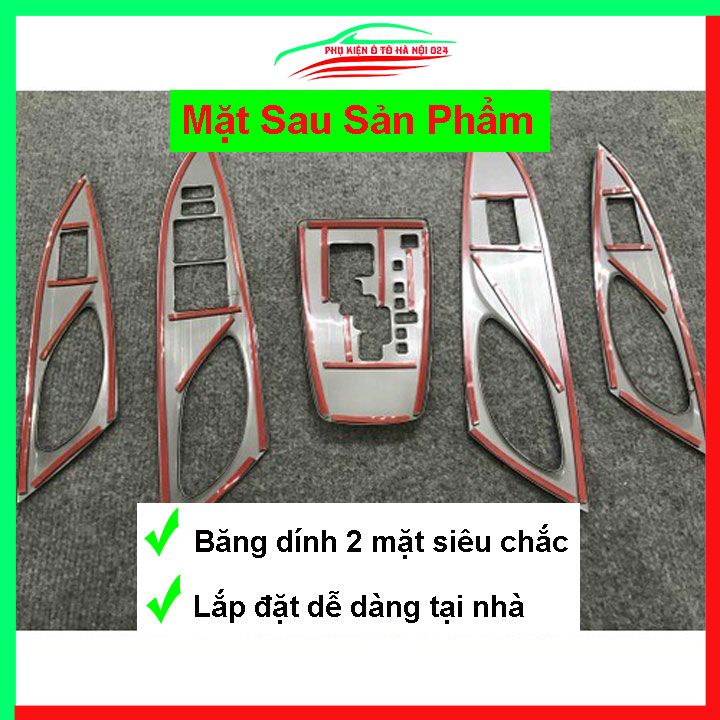 Ốp nội thất cho xe ô tô Vios 2014-2018 vân Titan bảo vệ chống trầy xước và làm đẹp xe