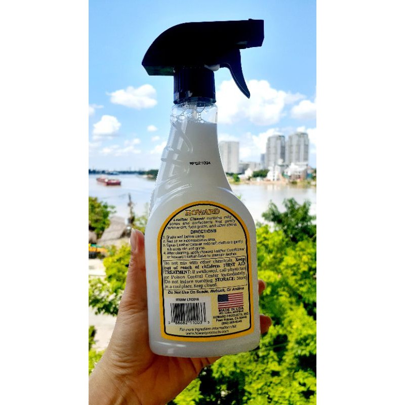 Dung dịch làm sạch ghế da, sofa da, nội thất HOWARD LEATHER CLEANER, 473ML