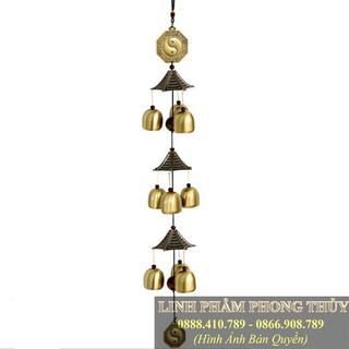 Chuông Gió Phong Thuỷ 9 quả Chuông Đồng Nguyên Chất