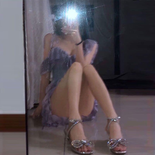 Sandal quai nơ đá