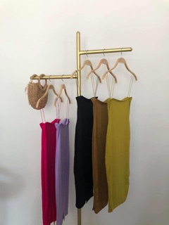 Đầm body 2 dây sợi bún