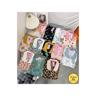 Đồ bộ Pijama lụa💚Bộ lụa thiết kế Cộc Dài Họa tiết chất liệu mát lịm