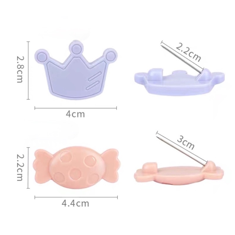 Bộ 6 kim băng nhựa cài cho bé an toàn cài quần áo, tã lót, khăn cho bé