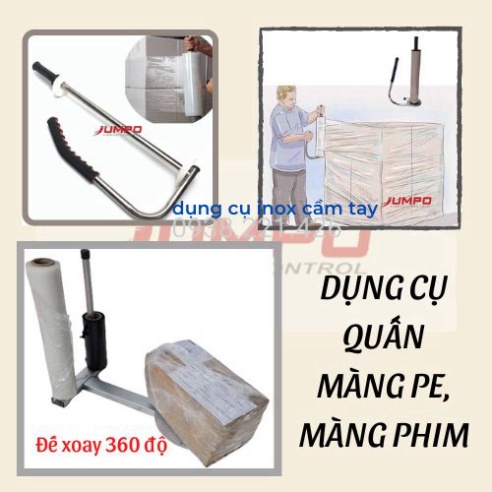 Dụng cụ quấn màng PE, màng phim đế xoay, xách tay cho hàng hóa, pallet