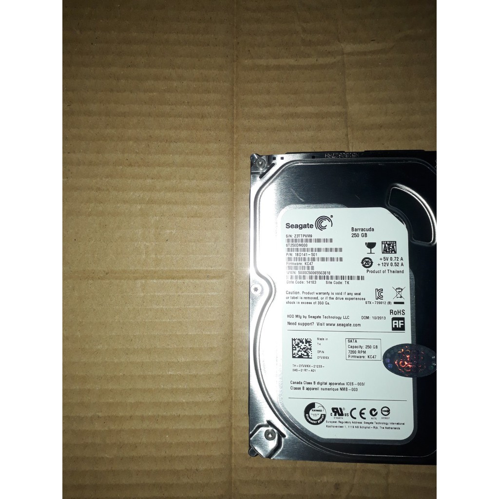 Ổ cứng 250Gb Seagate,250GB Western chính hãng BH 24 tháng. 120K 1 cái