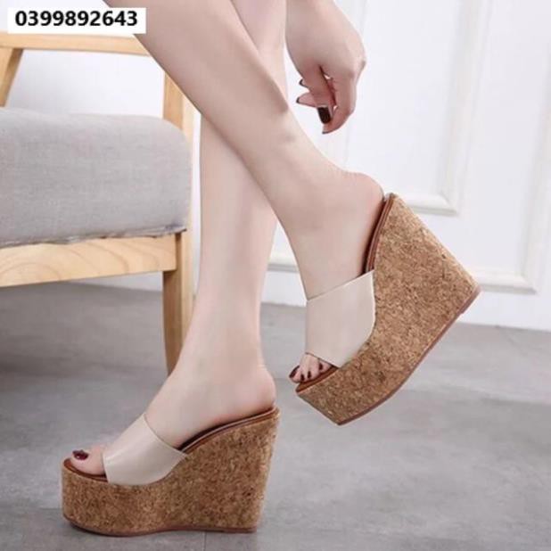 Dép đế xuồng nữ cao 14 phân hàng nhập cao cấp siêu hot hit ( hàng ORDER)