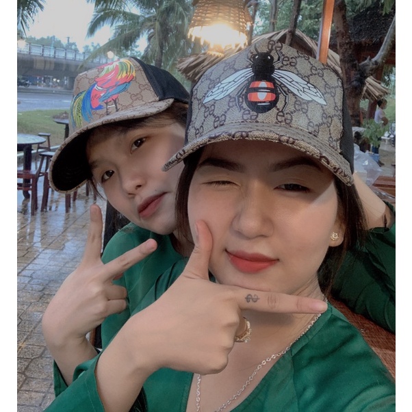 Mũ lưỡi trai Namlevi  GC nam cao cấp form dáng chuẩn ôm đầu in hình con ong vàng cao cấp