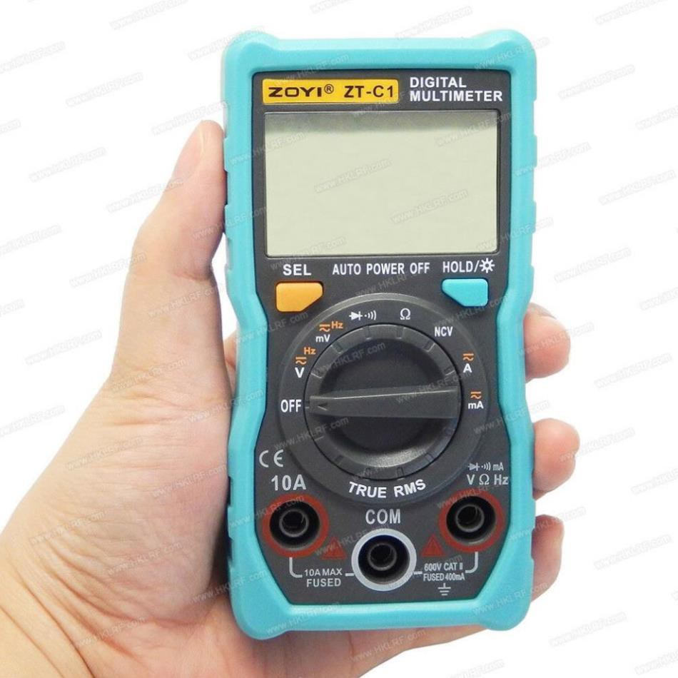 Đồng hồ vạn năng kỹ thuật số Zotek Zoyi Zt-C1 Multimeter bỏ túi đa chức năng đo AC/DC ôm Hz, rò nguồn điện