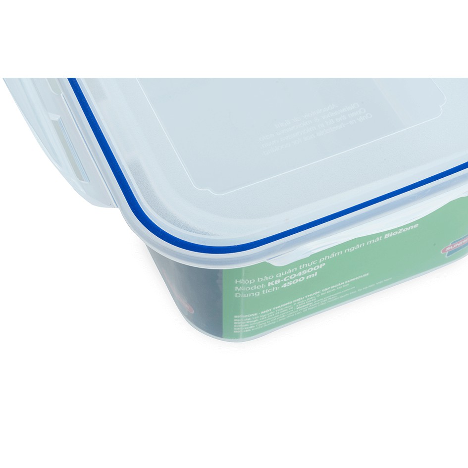 Hộp bảo quản thực phẩm ngăn mát 4500ml BioZone KB-CO4500P - Hàng chính hãng