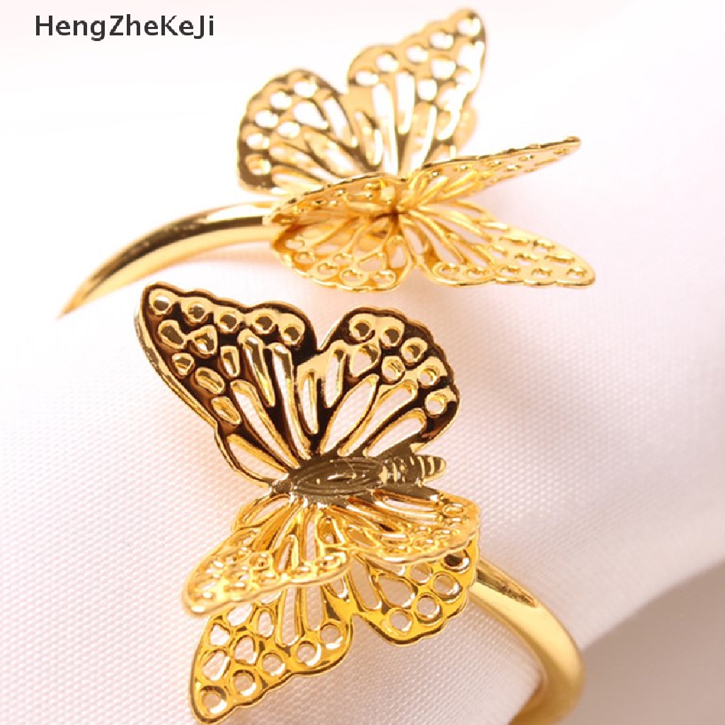 Khăn Ăn Dạng Nhẫn Hình Bướm Đôi Trang Trí Bàn Tiệc Cưới