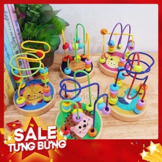 Đồ Chơi Luồn Hạt Gỗ ( Size nhỡ ), Đồ Chơi Giáo Dục