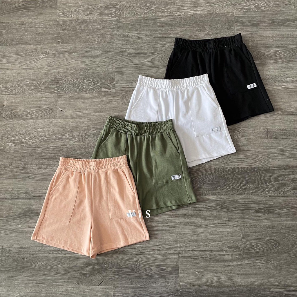 quần short thun nữ ống suông