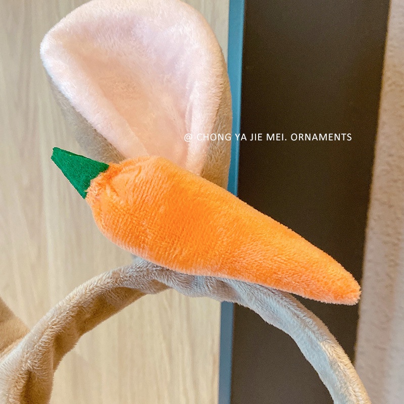 Băng đô hình tai thỏ kiểu Hàn Quốc đáng yêu