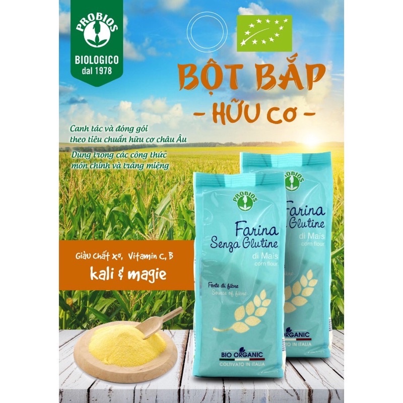 Bột Bắp (Ngô) Hữu Cơ 375g ProBios Ý