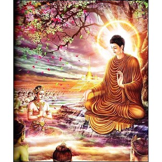 Tranh đính đá 5d toàn bộ- tranh Phật thích ca mau ni đẹp full đá tự làm