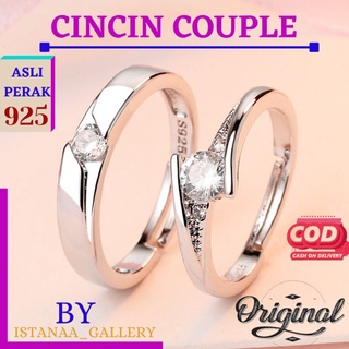 Nhẫn Cặp Mạ Bạc 925 Có Thể Điều Chỉnh Kích Cỡ