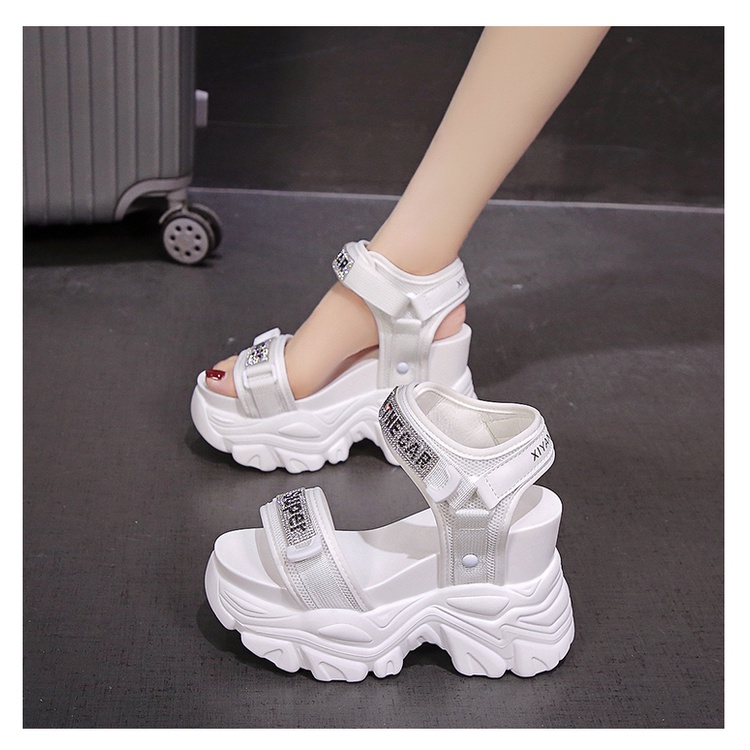 Giày Sandan Nữ Dép Quai Hậu Đế Cao 11cm Mã B33