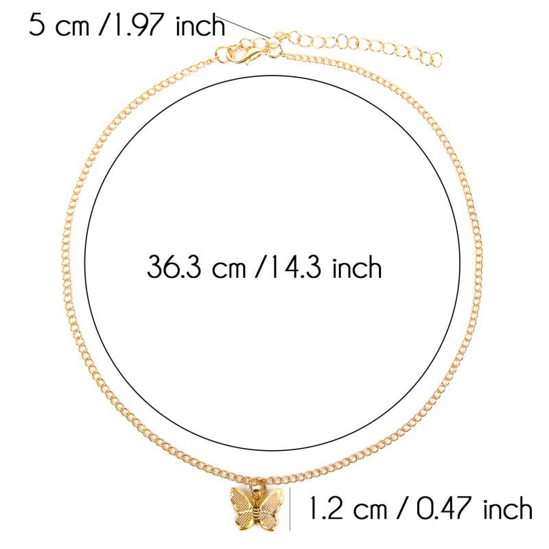 1 Vòng Cổ Choker Hình Bướm Thời Trang Cho Nữ