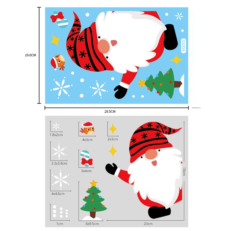 Trang trí cửa sổ Giáng sinh Ông già Noel Người tuyết Hươu nai màu nâu vàng Mía Trang trí nội thất Đồ trang trí Bông tuyết Tầm gửi Trẻ em Phụ kiện Khác AKKU