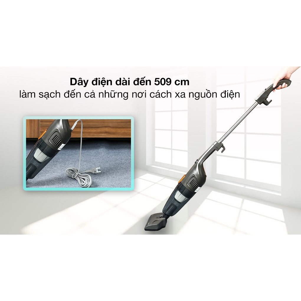 [Mã ELHA22 giảm 6% đơn 300K] CHÍNH HÃNG - Máy Hút Bụi CẦM TAY - CÓ DÂY Deerma DX115C - Kèm 3 đầu nối thay thế - Fullbox