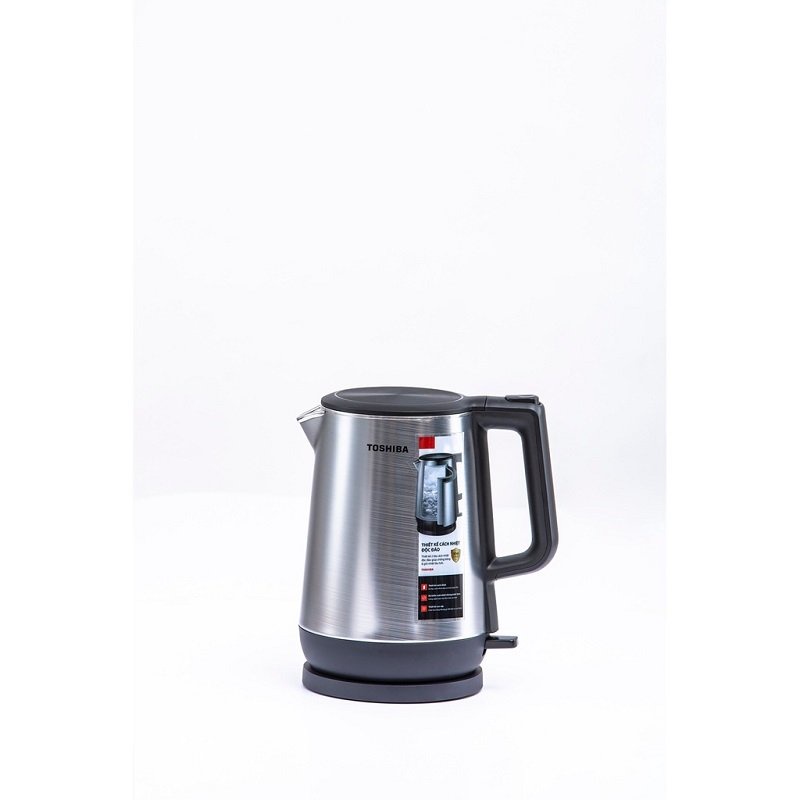 Bình Đun Siêu Tốc Toshiba KT-17DR1NV - 1.7L - Inox 304 - Hàng Chính Hãng, Bảo Hành 12 Tháng, Chất Lượng Nhật Bản