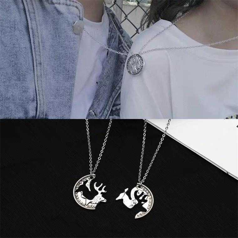 [Giao Hàng Miễn Phí] Dây Chuyền Mặt Sáng Tạo Thời Trang Cho Cặp Đôi 2274