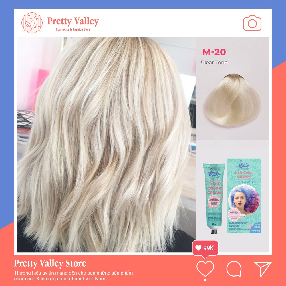 Kem tẩy tóc nâng tone MOLOKAI, kem tẩy tóc tại nhà an toàn, tẩy cực êm không xót, không xơ tóc - Pretty Valley Store