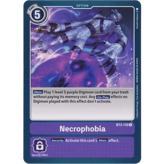 Thẻ bài Digimon - TCG - Necrophobia / BT3-110'