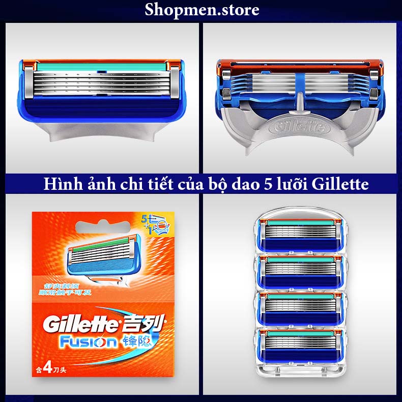 Dao cạo râu 5 lưỡi Gillette Fusion xuất khẩu nhật cao cấp chuẩn hãng