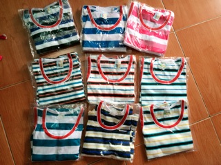 Set 2 bộ ba lỗ kẻ bé trai