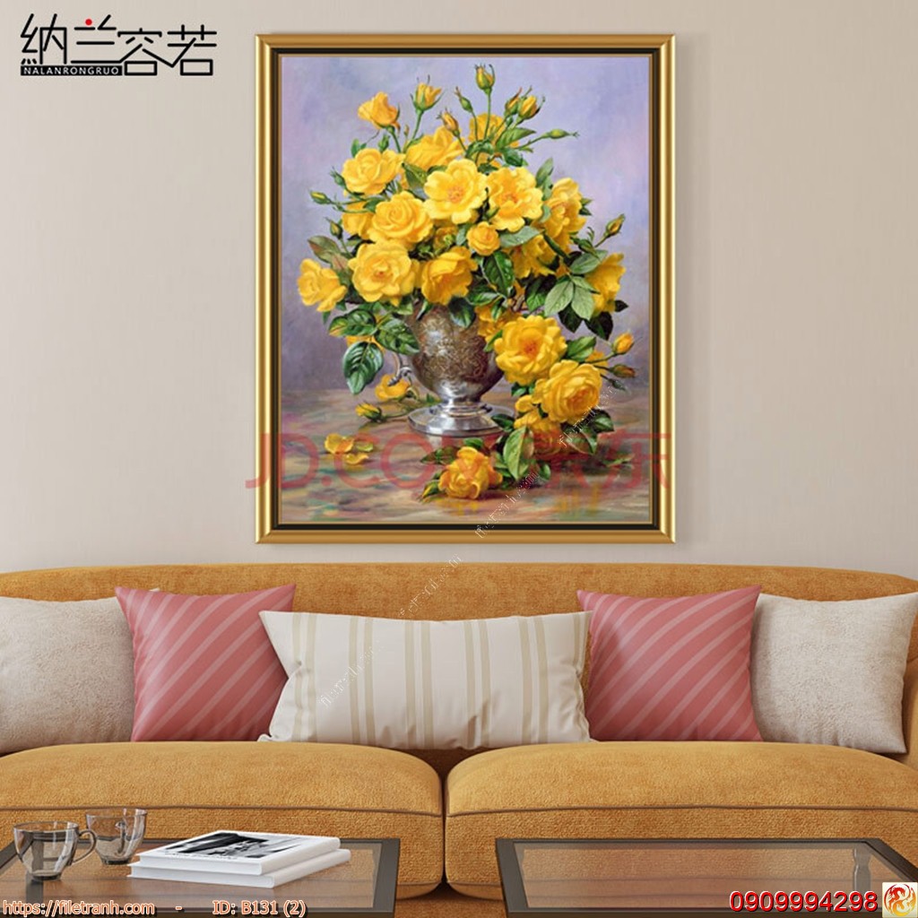 TRANH DÁN TƯỜNG 3D BÌNH HOA, LO HOA NHIỀU MẪU