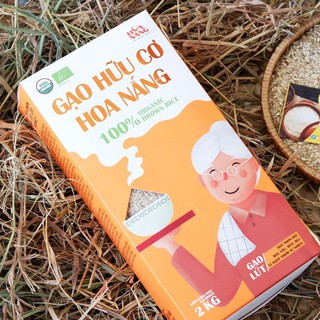 Gạo lứt hữu cơ Hoa Nắng - Hộp 2kg