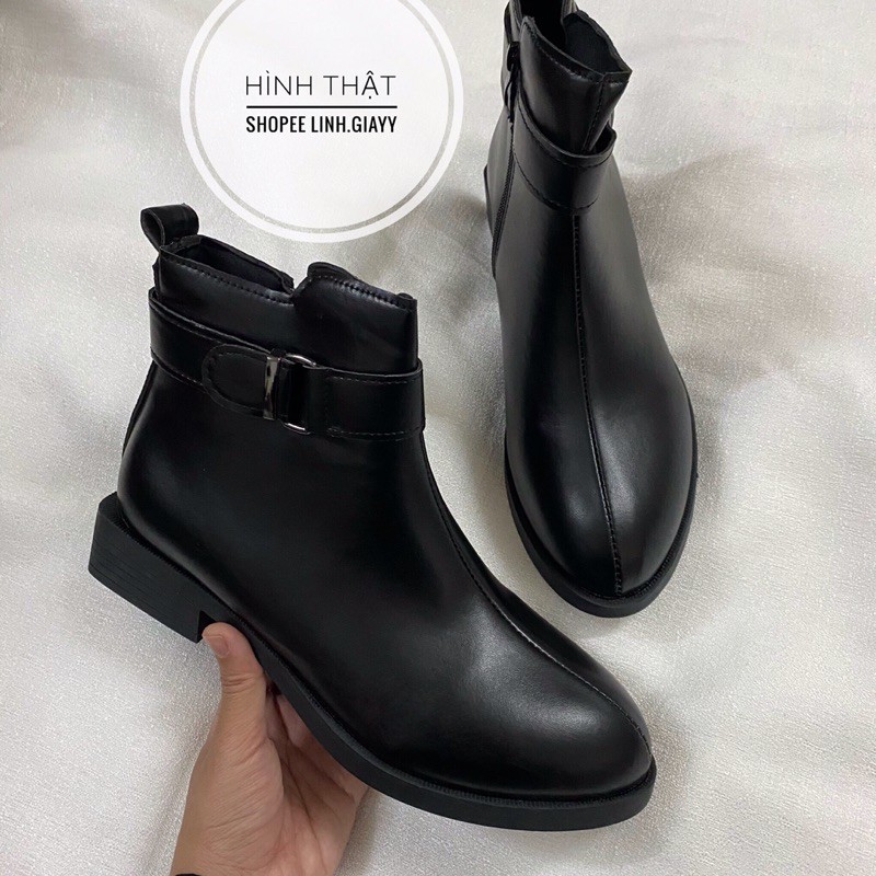 |VIDEO+HÌNH THẬT|-Freeship-HÀNG LOẠI 1- Giày boot nữ/ bốt nữ đai cổ da mềm êm chân FULL BOX | BigBuy360 - bigbuy360.vn