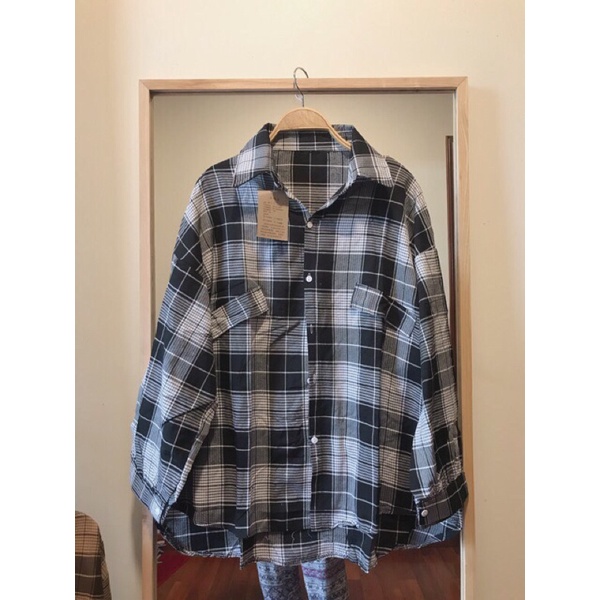 [Freeship] Áo Sơ Mi Dài Tay Nữ🦋 Sơ Mi Kẻ Tay Bồng KOREA Ulzzang Oversize Form Thụng Đẹp🦋