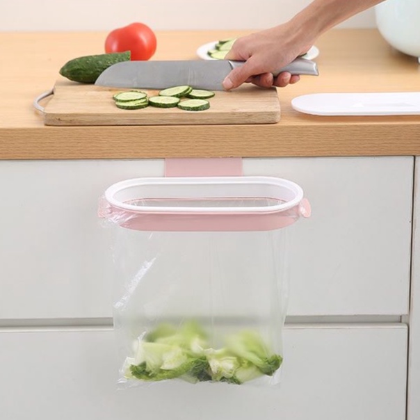 Thùng rác kẹp tiện lợi có nắp kín kiêm giá treo khăn