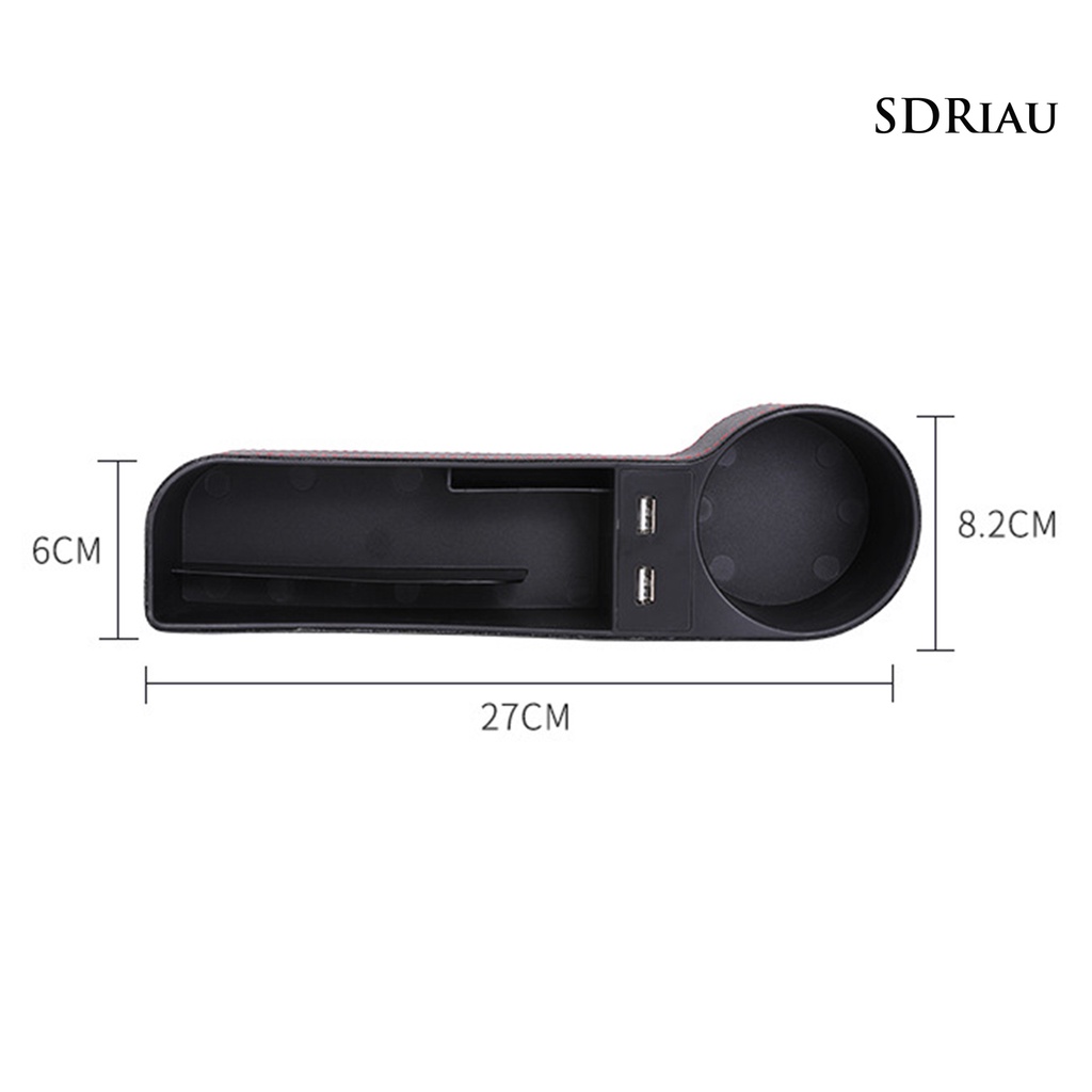 Hộp Đựng Điện Thoại Bằng Abs Hai Cổng Usb Gắn Khe Ghế Ngồi Xe Hơi