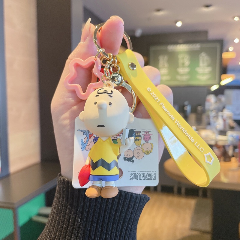Móc Khóa Gắn Búp Bê Hoạt Hình Snoopy Charlie Brown Tinh Tế Đáng Yêu