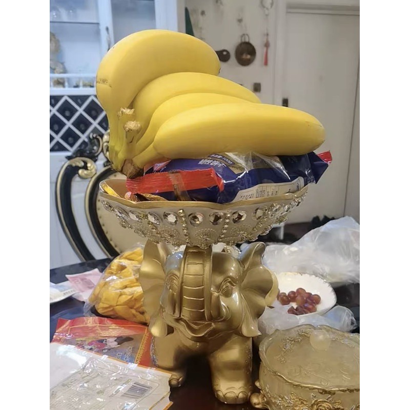 Đĩa để hoa quả + hộp giấy hình voi