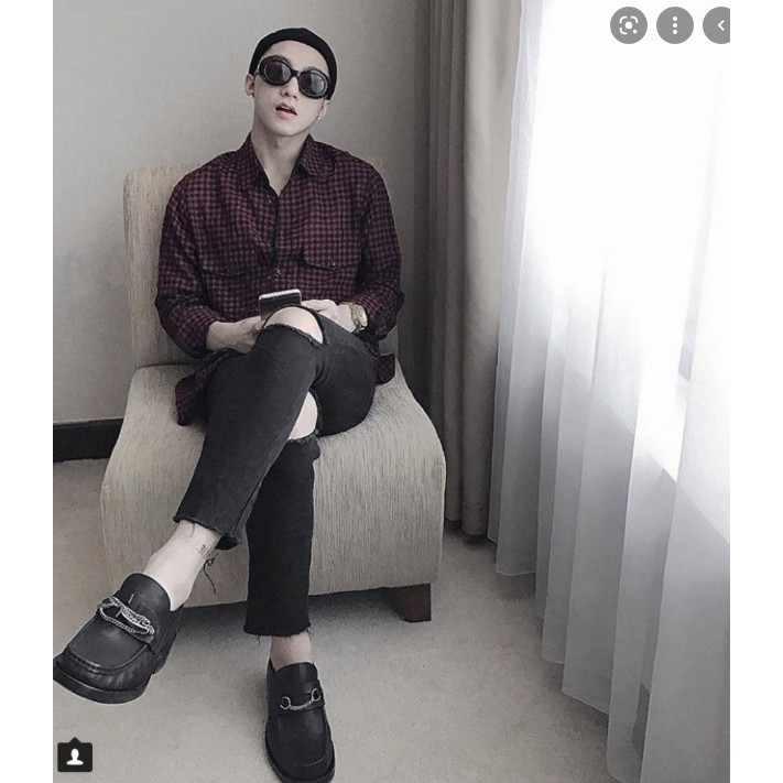 [Mã FASHIONMALLT4 giảm 15% tối đa 30K đơn 150k] Quần jean nam rách gối Q220 (Đen) MĐ | BigBuy360 - bigbuy360.vn